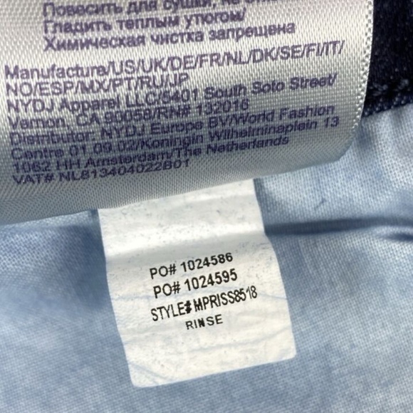 NYDJ Jeans Sheri Slim Tummy Control High Rise Stretch Denim Rinse - Picture 6 of 10